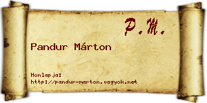 Pandur Márton névjegykártya